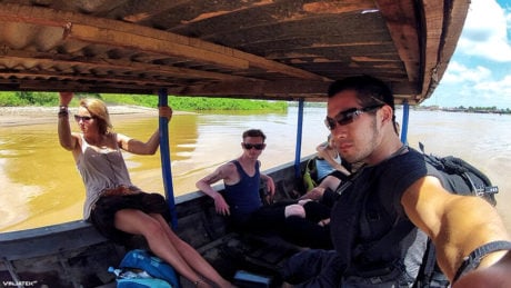 On The Longboat Ferry to Don Det Island of The 4000 Islands in Laos /// Vinjatek