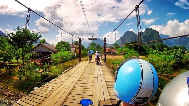 Riding a Motorbike in Vang Vieng, Laos /// Vinjatek