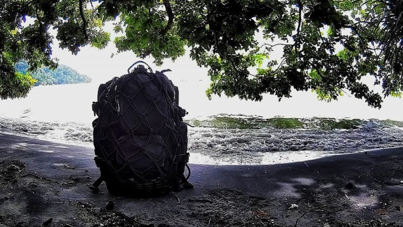 FAST Pack EDC Backpack on a Beach in Penang, Malaysia /// Vinjatek