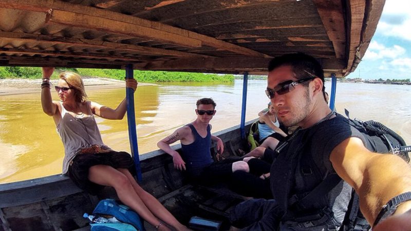 On The Longboat Ferry to Don Det Island of The 4000 Islands in Laos /// Vinjatek