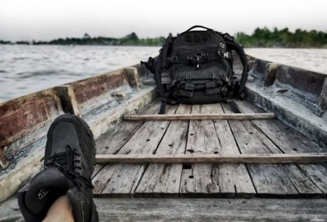 Boat Ride via Cai Rong Floating Market, Can Tho, Vietnam // FAST Pack Scout Backpack and LALO Tactical Shadow Amphibian Boots /// Vinjatek